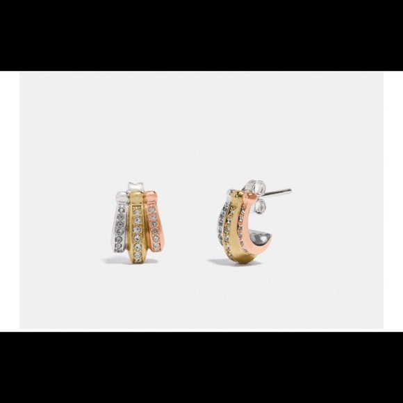 COACH multi signature earrings - Picture 2 of 3
